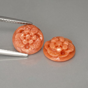 Pedras preciosas de coral rosa natural de  ct, forma extravagante, opaco