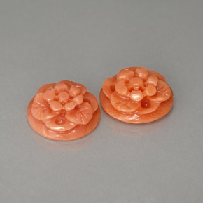 Pedras preciosas de coral rosa natural de  ct, forma extravagante, opaco