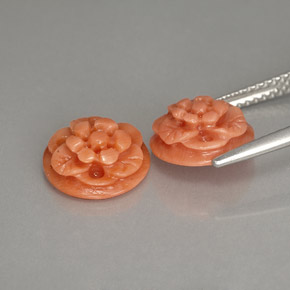 Pedras preciosas de coral rosa natural de  ct, forma extravagante, opaco