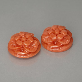 Pedras preciosas de coral rosa natural de  ct, forma extravagante, opaco