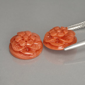 Pedras preciosas de coral rosa natural de  ct, forma extravagante, opaco