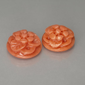 Pedras preciosas de coral rosa natural de  ct, forma extravagante, opaco