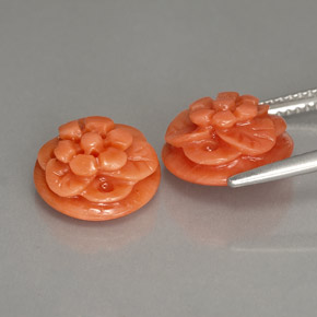 Pedras preciosas de coral rosa natural de  ct, forma extravagante, opaco