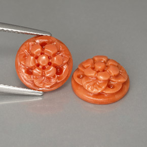 Pedras preciosas de coral rosa natural de  ct, forma extravagante, opaco