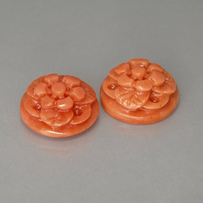 Pedras preciosas de coral rosa natural de  ct, forma extravagante, opaco