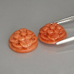 Pedras preciosas de coral rosa natural de  ct, forma extravagante, opaco
