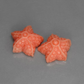 Pedras preciosas de coral rosa natural de  ct, forma extravagante, opaco