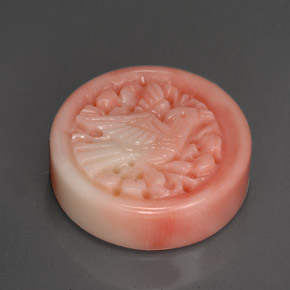 Coral rosa natural 13,47ct, forma extravagante, opaco