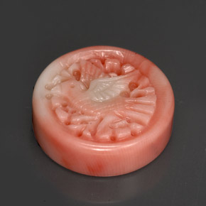 Coral rosa natural 13,09ct, forma extravagante, opaco
