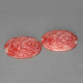 Pedras preciosas de coral rosa natural de  ct, forma extravagante, opaco