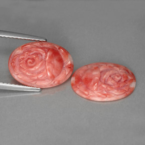 Pedras preciosas de coral rosa natural de  ct, forma extravagante, opaco