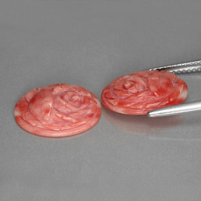 Pedras preciosas de coral rosa natural de  ct, forma extravagante, opaco