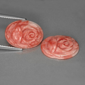 Pedras preciosas de coral rosa natural de  ct, forma extravagante, opaco