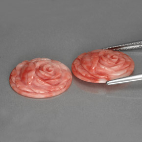 Pedras preciosas de coral rosa natural de  ct, forma extravagante, opaco