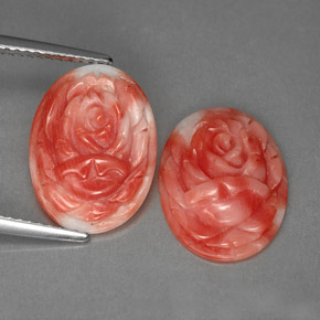 Pedras preciosas de coral rosa natural de  ct, forma extravagante, opaco
