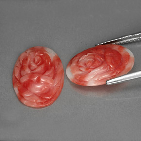 Pedras preciosas de coral rosa natural de  ct, forma extravagante, opaco
