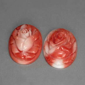 Pedras preciosas de coral rosa natural de  ct, forma extravagante, opaco