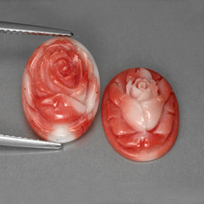 Pedras preciosas de coral rosa natural de  ct, forma extravagante, opaco