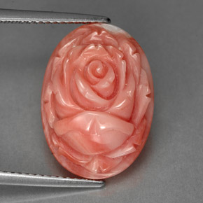 Coral rosa natural 7,89ct, forma extravagante, opaco