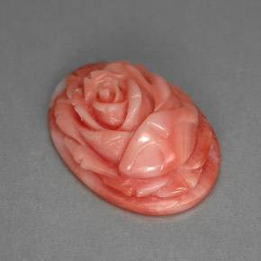 Coral rosa natural 7,89ct, forma extravagante, opaco