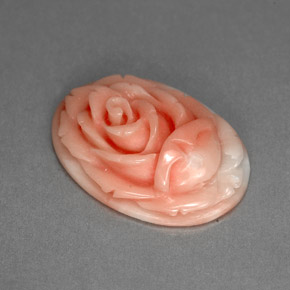 Coral rosa natural 6,20ct, forma extravagante, opaco
