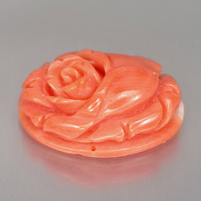 Coral rosa natural 5,90ct, forma extravagante, opaco