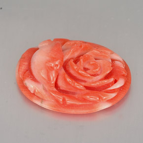 Coral rosa natural 2,36ct, forma extravagante, opaco