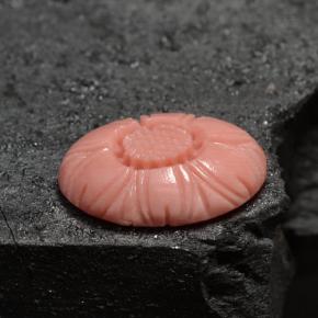 Coral rosa natural 3,66ct, forma extravagante, opaco