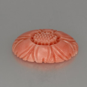 Coral rosa natural 3,24ct, forma extravagante, opaco