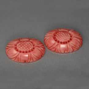 Pedras preciosas de coral rosa natural de  ct, forma extravagante, opaco