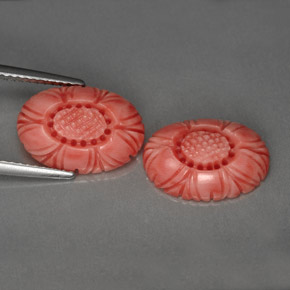 Pedras preciosas de coral rosa natural de  ct, forma extravagante, opaco