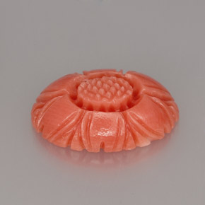 Coral rosa natural 3,32ct, forma extravagante, opaco