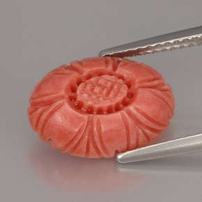 Coral rosa natural 4,16ct, forma extravagante, opaco