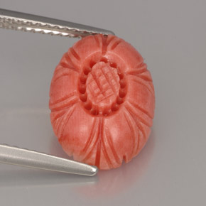 Coral rosa natural 4,16ct, forma extravagante, opaco