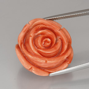 Coral rosa natural 40,94ct, forma extravagante, opaco