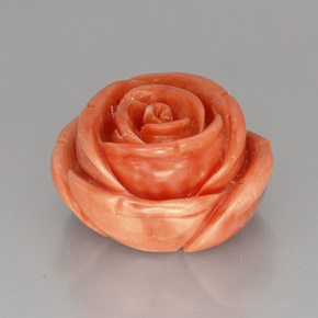 Coral rosa natural 40,94ct, forma extravagante, opaco