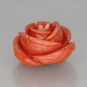 Coral rosa natural 22,75ct, forma extravagante, opaco