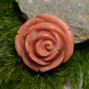 Coral rosa natural 23,75ct, forma extravagante, opaco