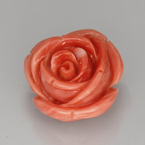Coral rosa natural 21,52ct, forma extravagante, opaco