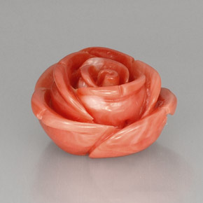Coral rosa natural 21,52ct, forma extravagante, opaco