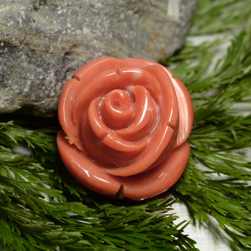 Coral rosa médio Natural 18.58ct, Forma extravagante, Opaco