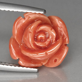Coral rosa natural 6,05ct, forma extravagante, opaco