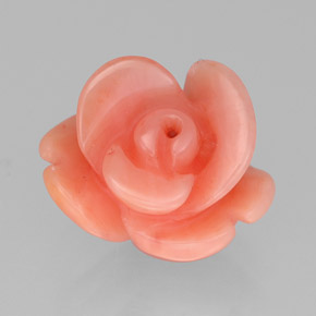 Coral rosa natural 2,94ct, forma extravagante, opaco