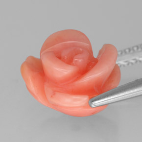 Coral rosa natural 2,94ct, forma extravagante, opaco