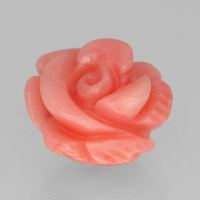 Coral salmão natural 3,61ct, forma extravagante, opaco