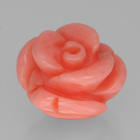Coral rosa natural 4,44ct, forma extravagante, opaco