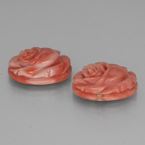 Pedras preciosas de coral rosa natural de  ct, forma extravagante, opaco