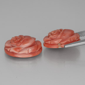 Pedras preciosas de coral rosa natural de  ct, forma extravagante, opaco