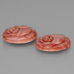 Pedras preciosas de coral rosa natural de  ct, forma extravagante, opaco