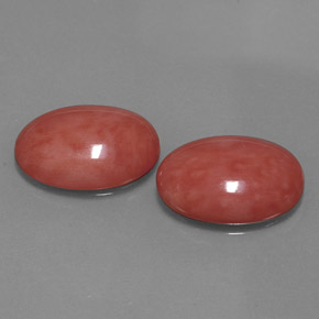 Pedras preciosas de coral rosa natural de  ct, corte oval, opaco